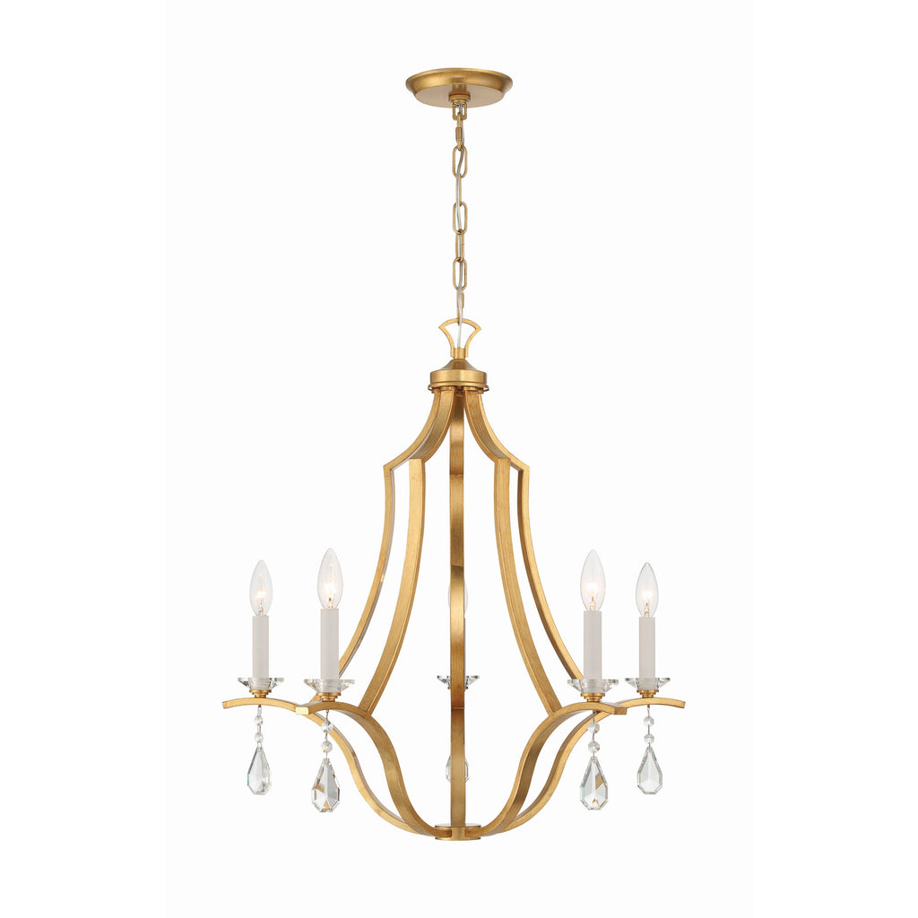Crystorama Perry 25.5'' Chandelier in Antique Gold - Additional View