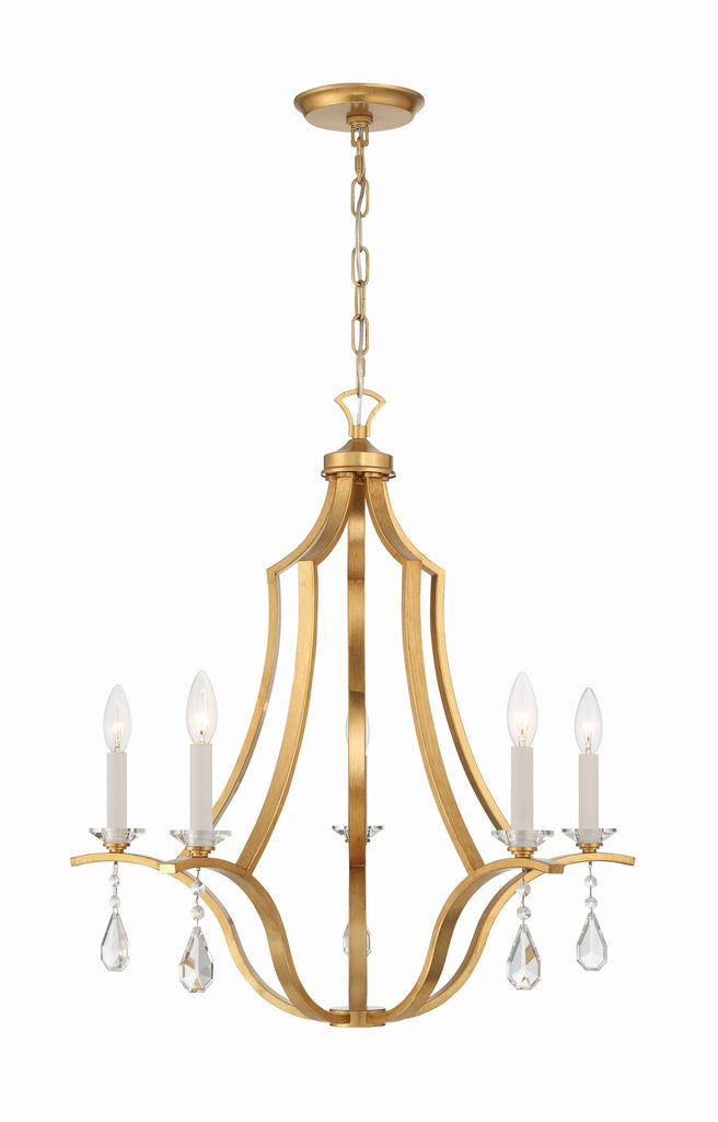 PER-10405-GA Perry 5 Light Chandelier | Alternate Image