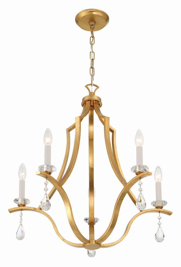 PER-10405-GA Perry 5 Light Chandelier | Alternate Image