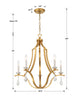 PER-10405-GA Perry 5 Light Chandelier | Dimensions Image