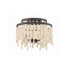 Crystorama Poppy 15'' Semi Flush Mount in Forged Bronze - Front View