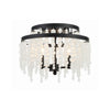 Crystorama Poppy 15'' Semi Flush Mount in Matte Black - Front View