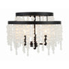 Crystorama Poppy 15'' Semi Flush Mount in Matte Black - Additional View