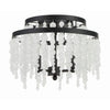 Crystorama Poppy 15'' Semi Flush Mount in Matte Black - Additional View