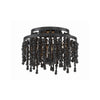 Crystorama Poppy 15'' Semi Flush Mount in Matte Black - Front View