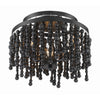 Crystorama Poppy 15'' Semi Flush Mount in Matte Black - Additional View