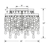 Crystorama Poppy 15'' Semi Flush Mount - Product Dimensions