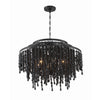Crystorama Poppy 26.5'' Chandelier in Matte Black - Additional View