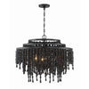 Crystorama Poppy 26.5'' Chandelier in Matte Black - Additional View