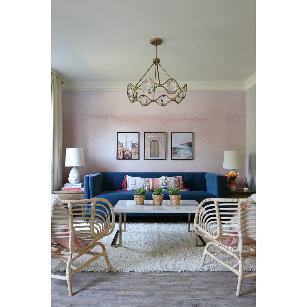 Crystorama Quincy 29.5'' Chandelier in Distressed Twilight - Lifestyle View