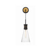 Crystorama Quinn 7'' Sconce in Matte Black + Textured Gold - Additional View