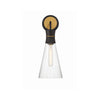 Crystorama Quinn 7'' Sconce in Matte Black + Textured Gold - Additional View