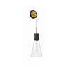 Crystorama Quinn 7'' Sconce in Matte Black + Textured Gold - Additional View