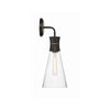 Crystorama Quinn 7'' Sconce in Matte Black + Textured Gold - Additional View