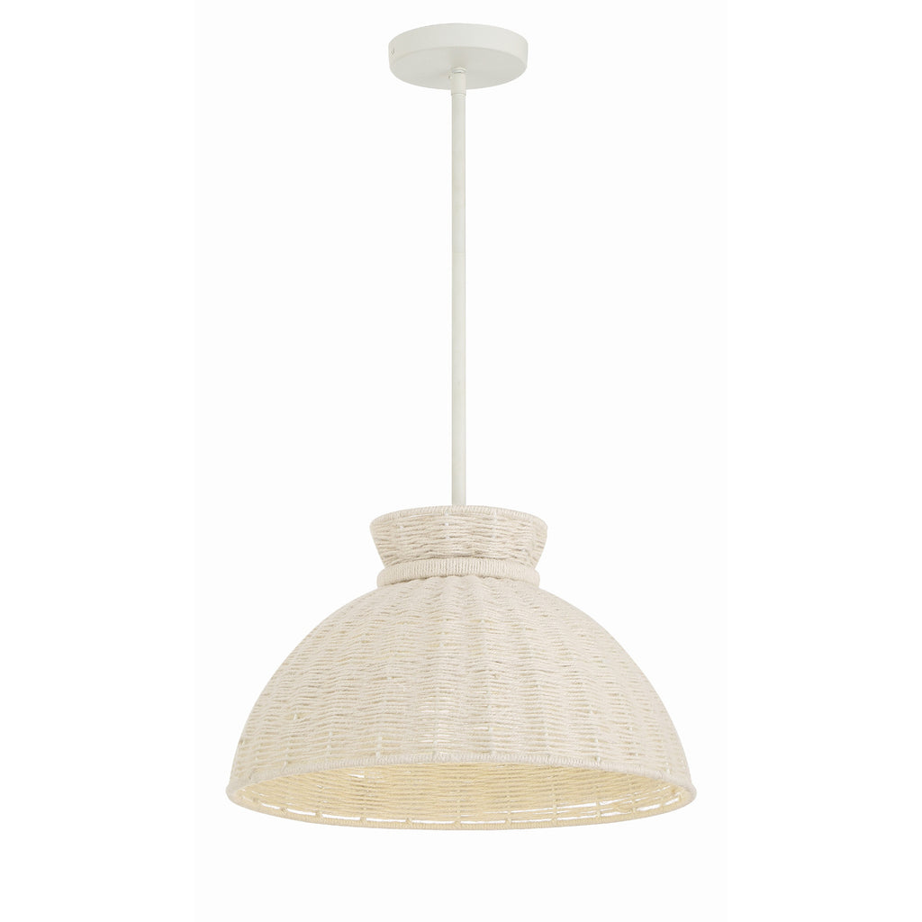 Crystorama Reese 16'' Pendant in Matte White - Additional View