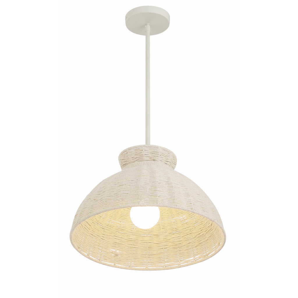 Crystorama Reese 16'' Pendant in Matte White - Additional View