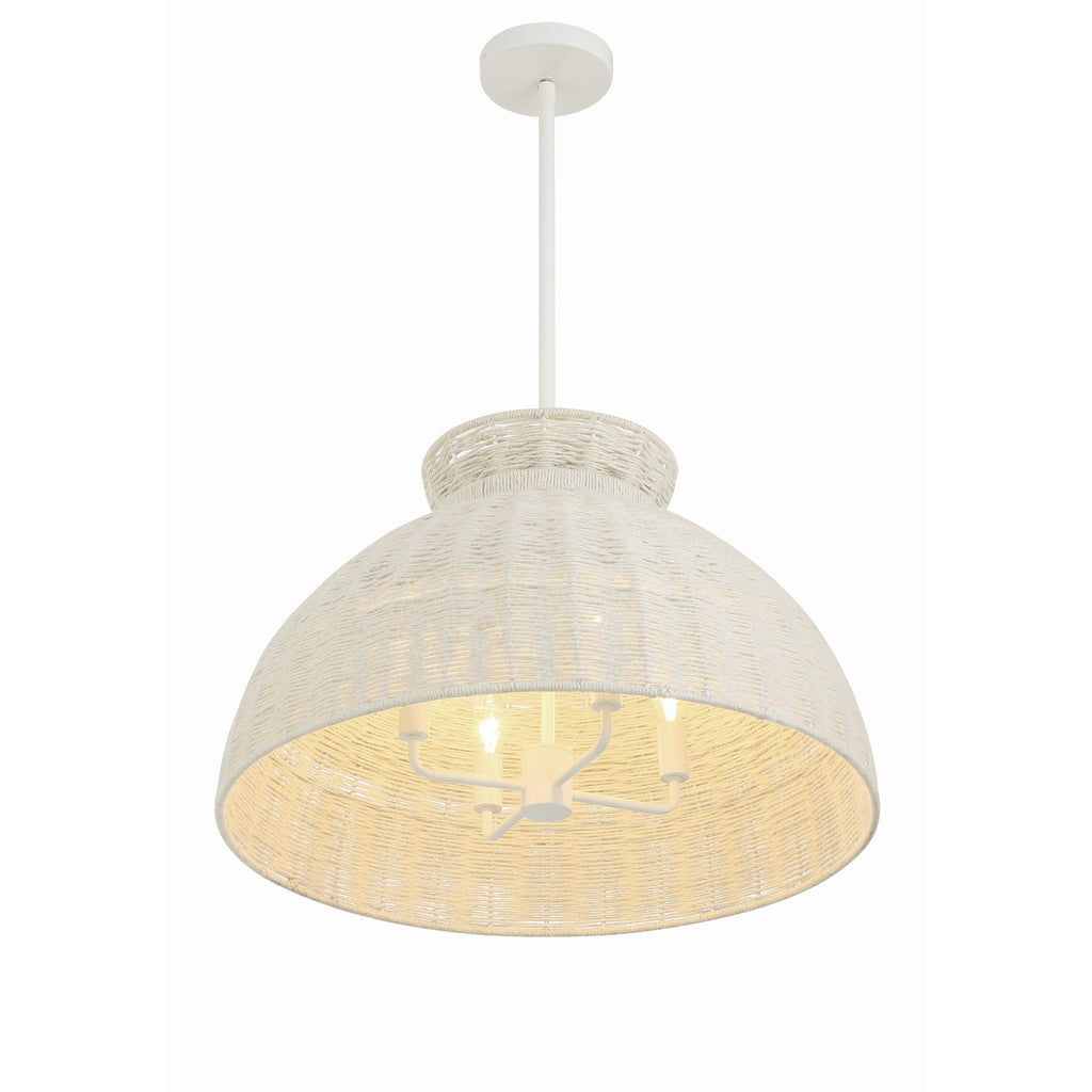 Crystorama Reese 22'' Pendant in Matte White - Additional View
