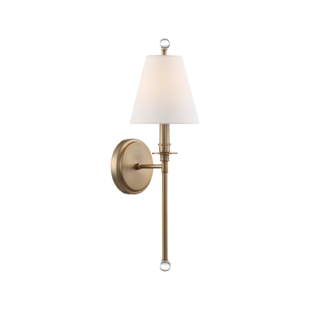 Crystorama Riverdale 6'' Sconce in Aged Brass - Additional View