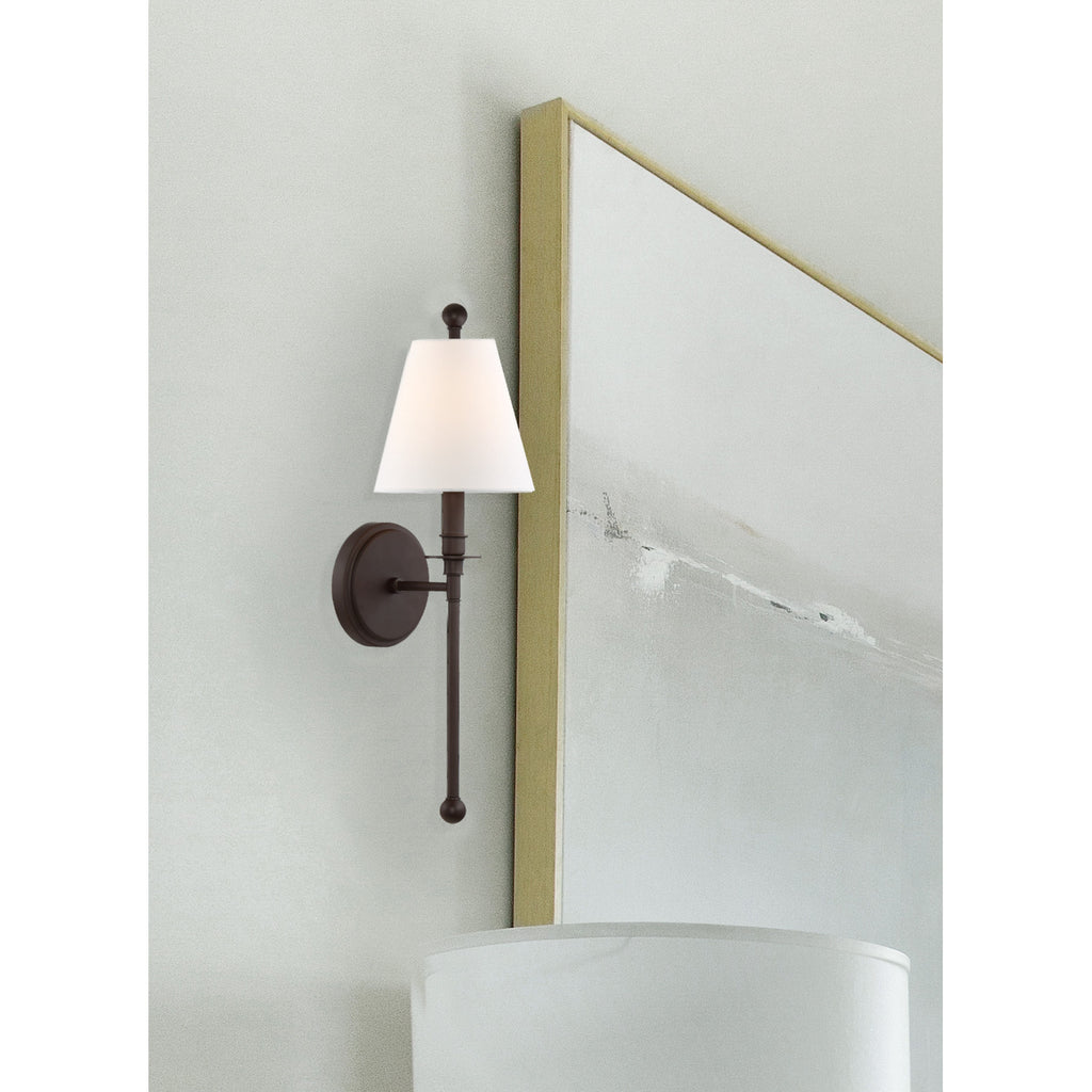 Crystorama Riverdale 6'' Sconce in Dark Bronze - Lifestyle View