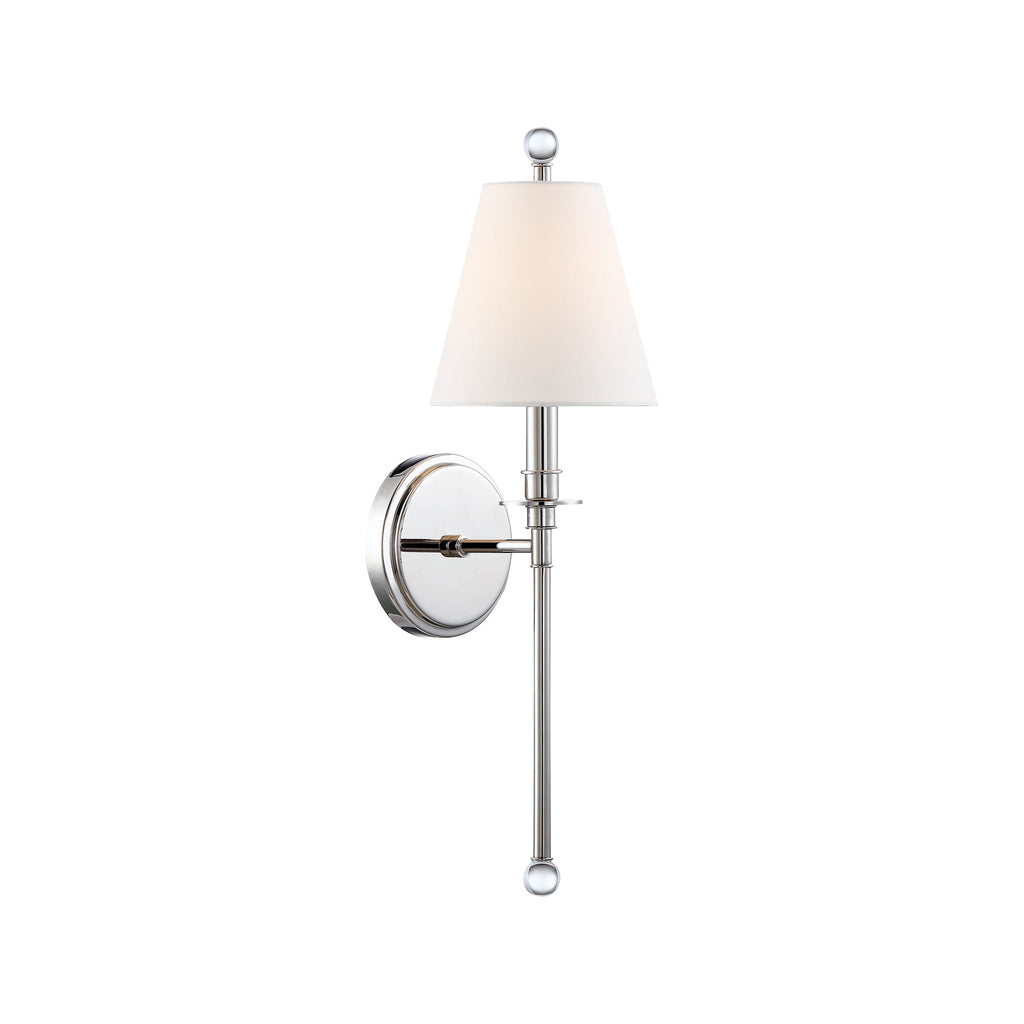 Crystorama Riverdale 6'' Sconce in Polished Nickel - Additional View