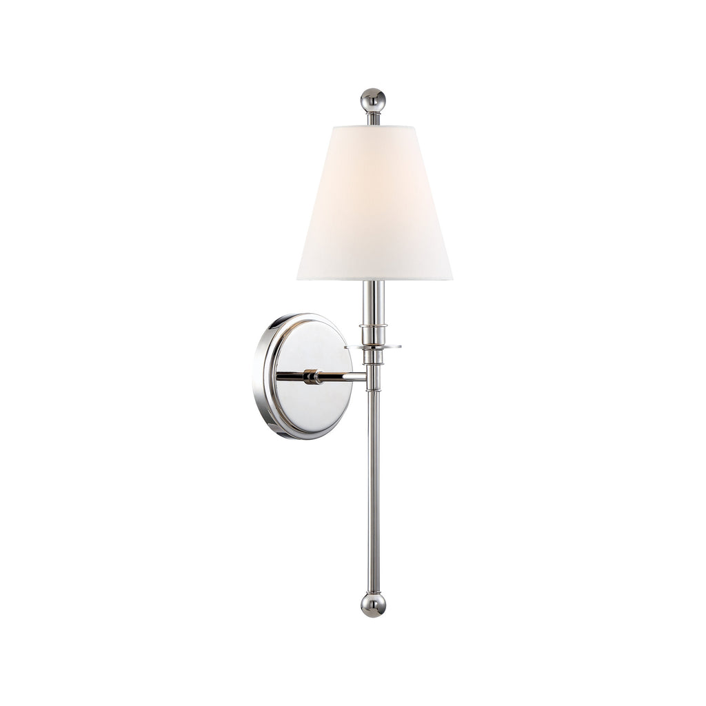 Crystorama Riverdale 6'' Sconce in Polished Nickel - Additional View