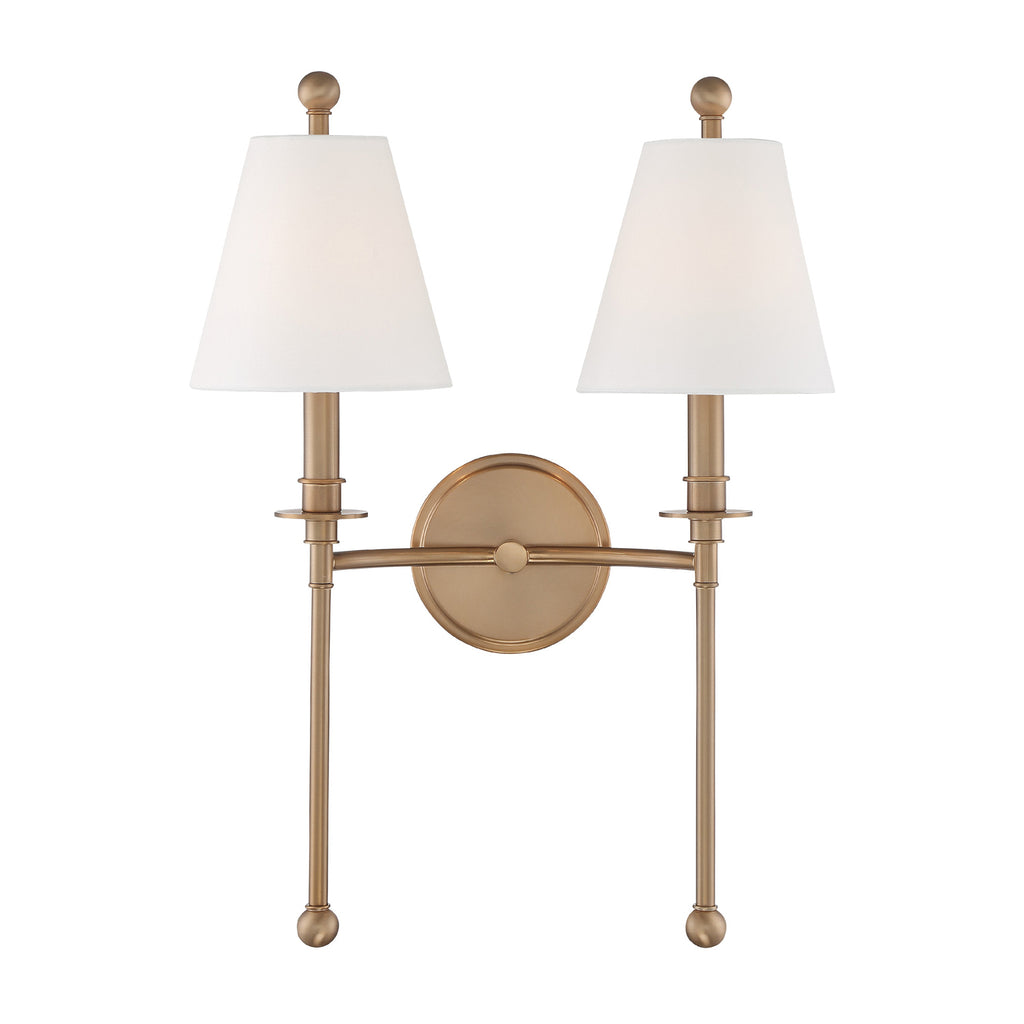 RIV-383-AG Riverdale 2 Light Sconce | Main Image