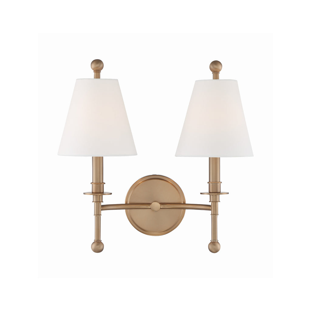 Crystorama Riverdale 15'' Sconce in Aged Brass - Additional View