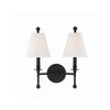 Crystorama Riverdale 15'' Sconce in Black Forged - Additional View