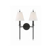 Crystorama Riverdale 15'' Sconce in Black Forged - Additional View