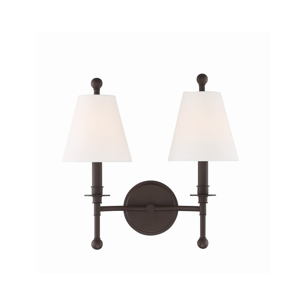 Crystorama Riverdale 15'' Sconce in Dark Bronze - Additional View