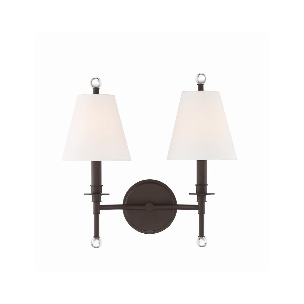Crystorama Riverdale 15'' Sconce in Dark Bronze - Additional View