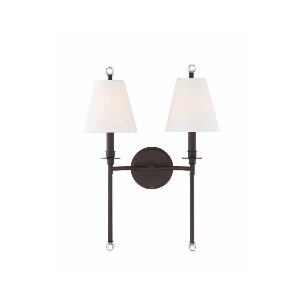 Crystorama Riverdale 15'' Sconce in Dark Bronze - Additional View