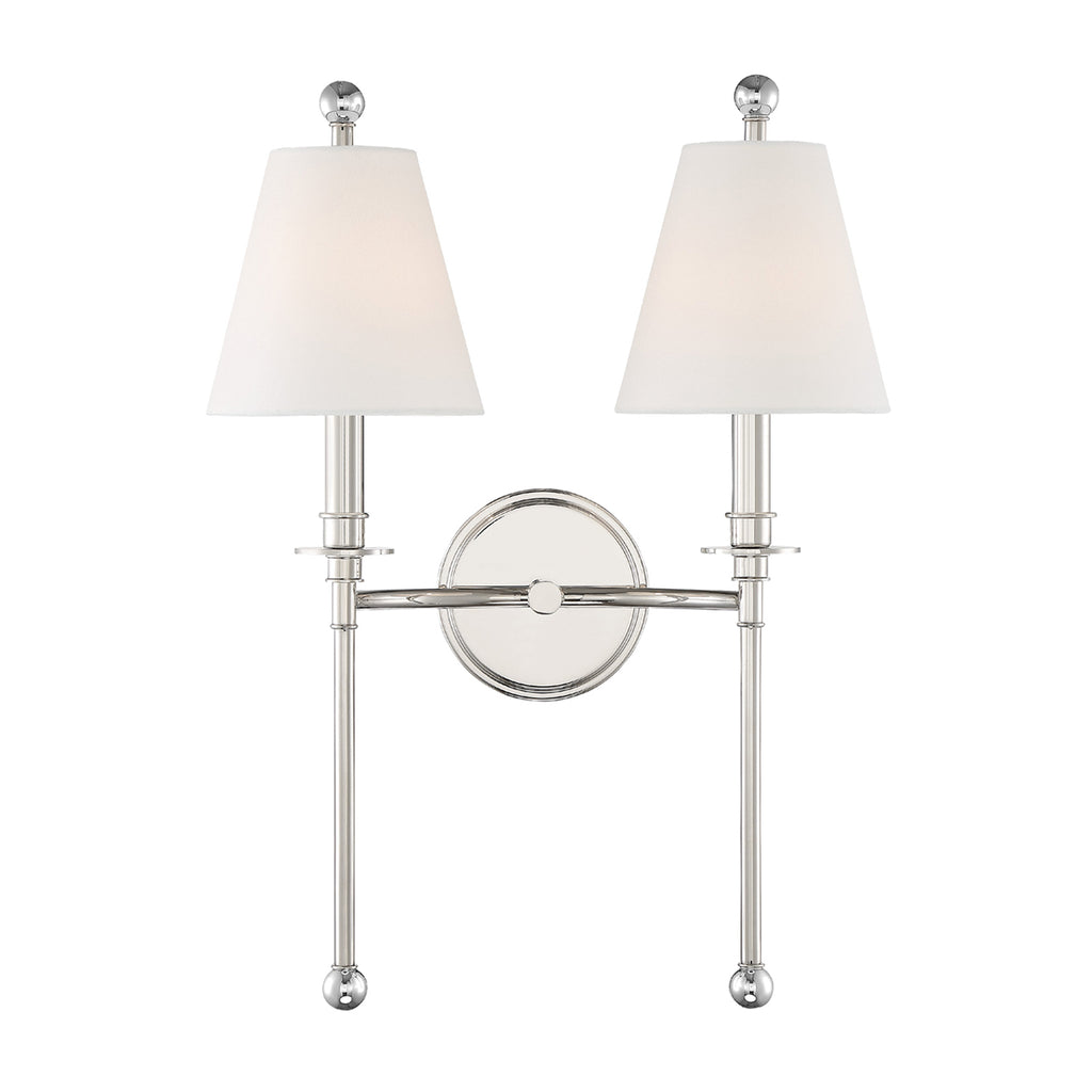 RIV-383-PN Riverdale 2 Light Sconce | Main Image