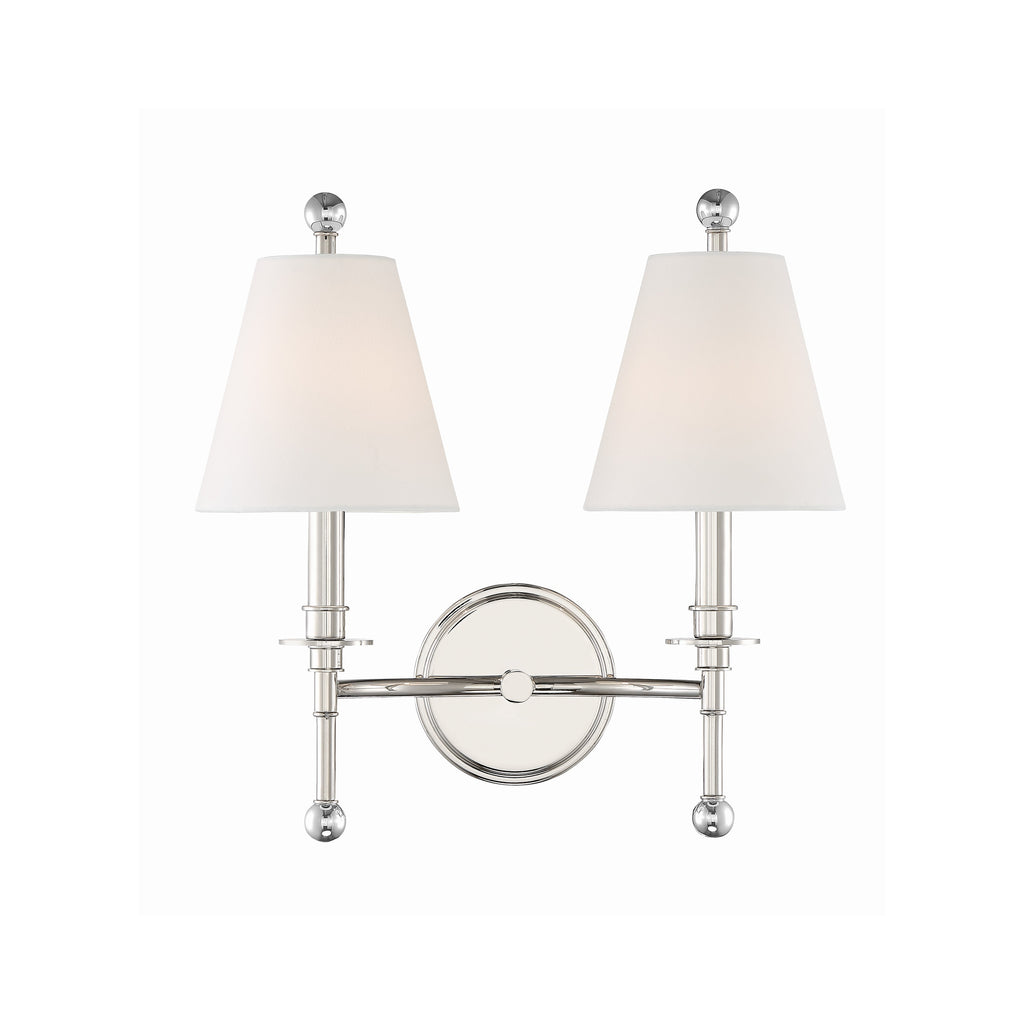 Crystorama Riverdale 15'' Sconce in Polished Nickel - Additional View