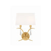 Crystorama Rollins 10'' Sconce in Antique Gold - Front View