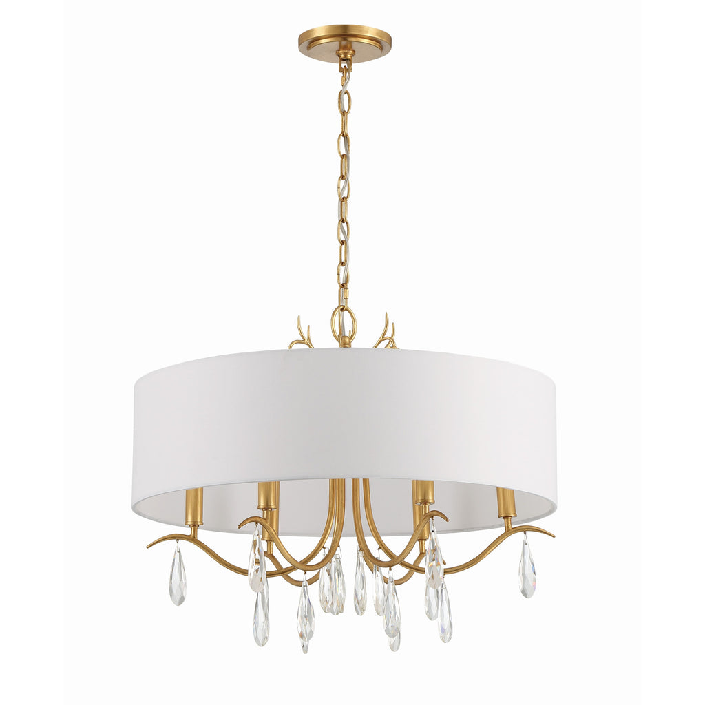 Crystorama Rollins 24'' Chandelier in Antique Gold - Additional View