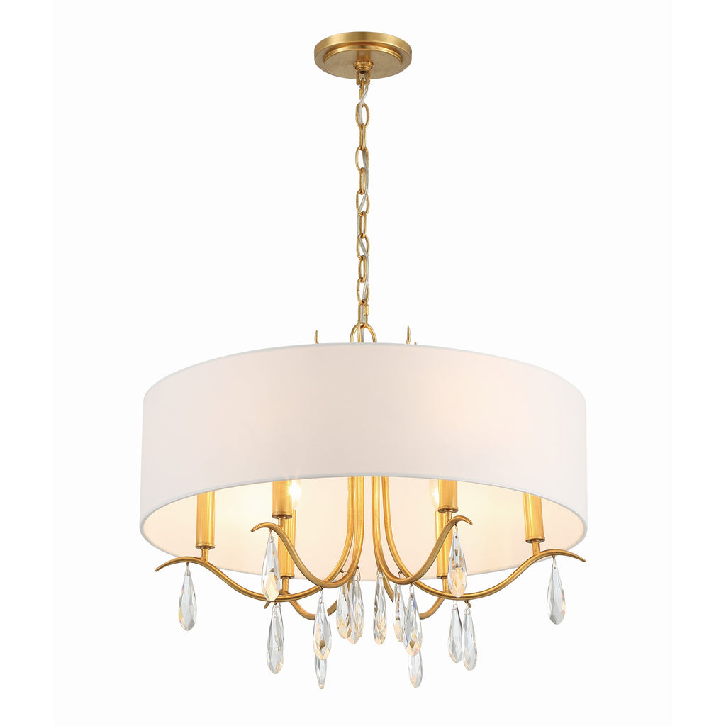 Crystorama Rollins 24'' Chandelier in Antique Gold - Additional View