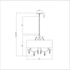 Crystorama Rollins 24'' Chandelier - Product Dimensions