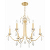 Crystorama Rollins 28'' Chandelier in Antique Gold - Additional View