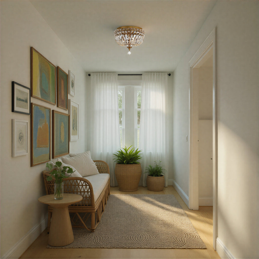 ROS-A1003-AG-CL-MWP Roslyn 10'' Flush Mount | Lifestyle Image