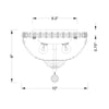 Crystorama Roslyn 10'' Flush Mount - Product Dimensions