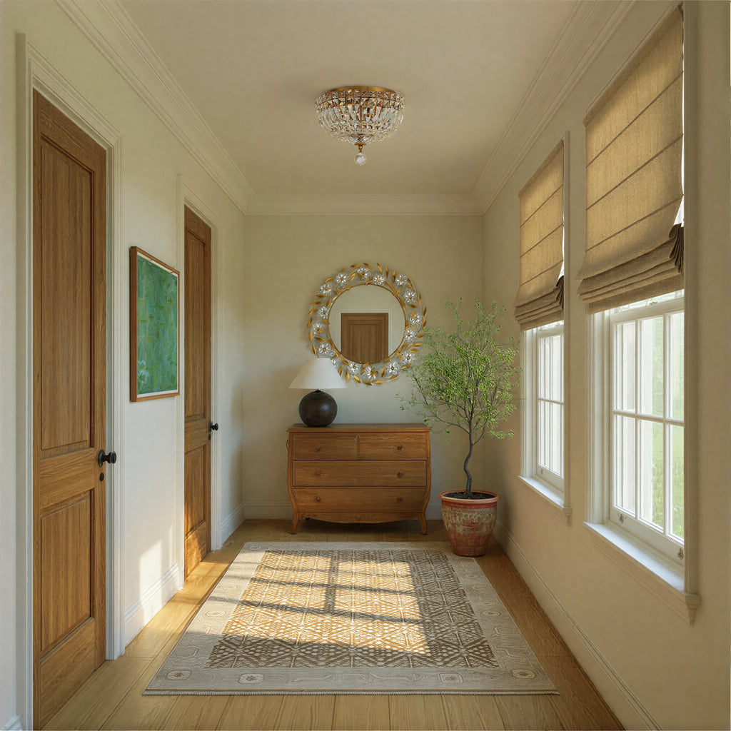 ROS-A1004-AG-CL-MWP Roslyn 12'' Flush Mount | Lifestyle Image