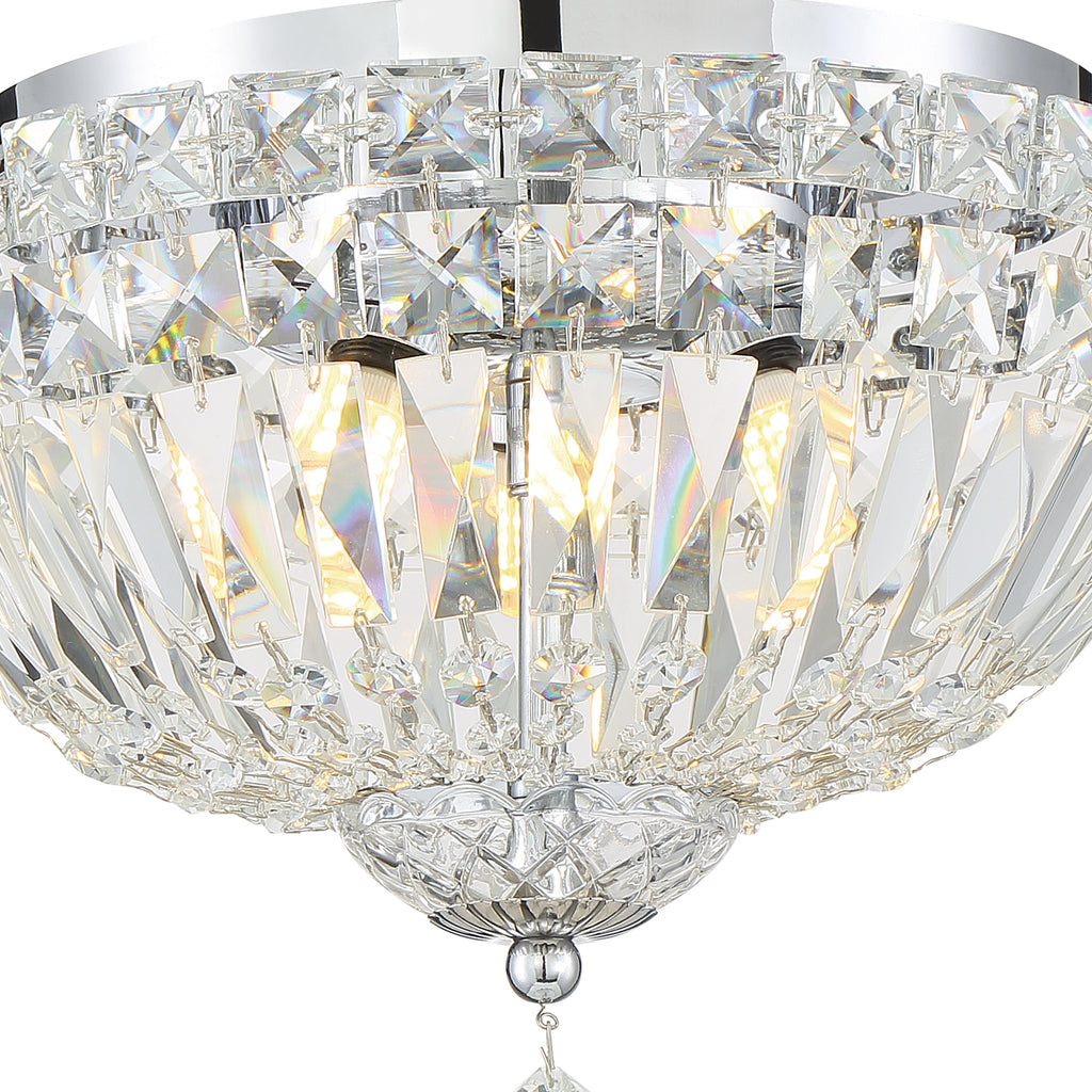 Crystorama-OPEN-BOX Roslyn 4 Light Flush in Polished Chrome - Additional View