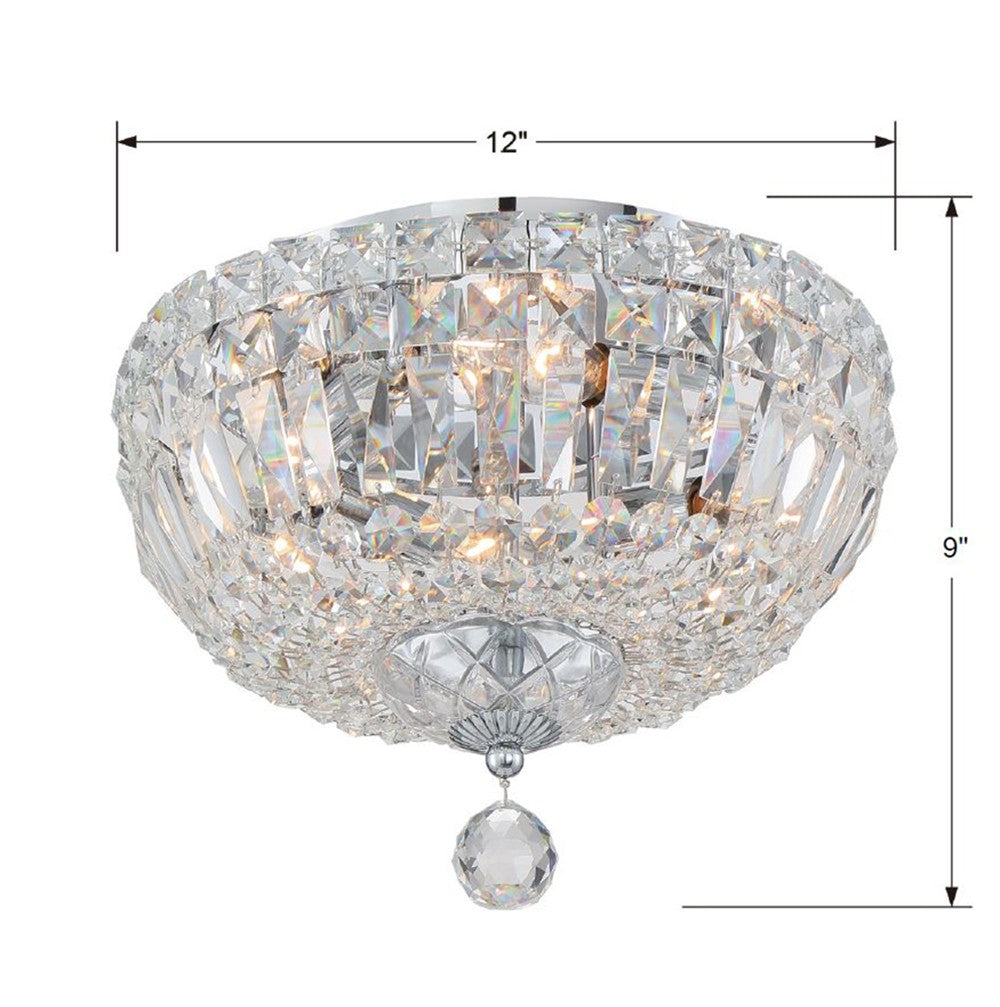 ROS-A1004-CH-CL-MWP_ULN Roslyn 4 Light Flush | Dimensions Image