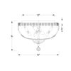 Crystorama-OPEN-BOX Roslyn 4 Light Flush - Product Dimensions
