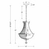 Crystorama Roslyn 12'' Chandelier - Product Dimensions