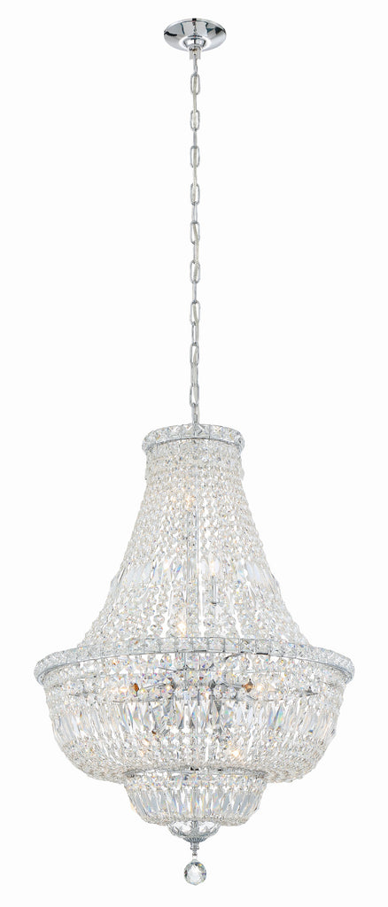 ROS-A1009-CH-CL-MWP Roslyn 9 Light Chandelier | Alternate Image