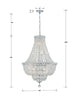 ROS-A1009-CH-CL-MWP Roslyn 9 Light Chandelier | Dimensions Image