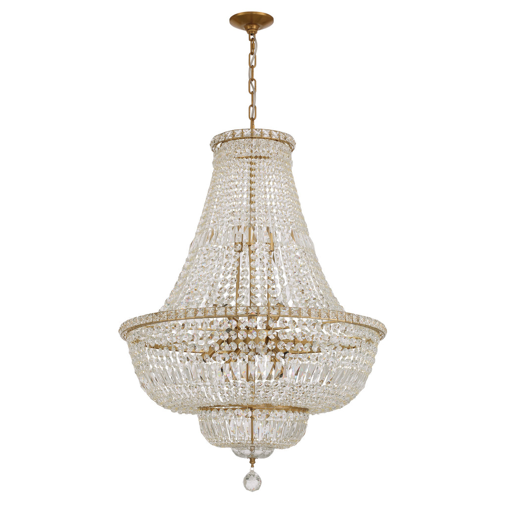 ROS-A1015-AG-CL-MWP Roslyn 28'' Chandelier | Alternate Image