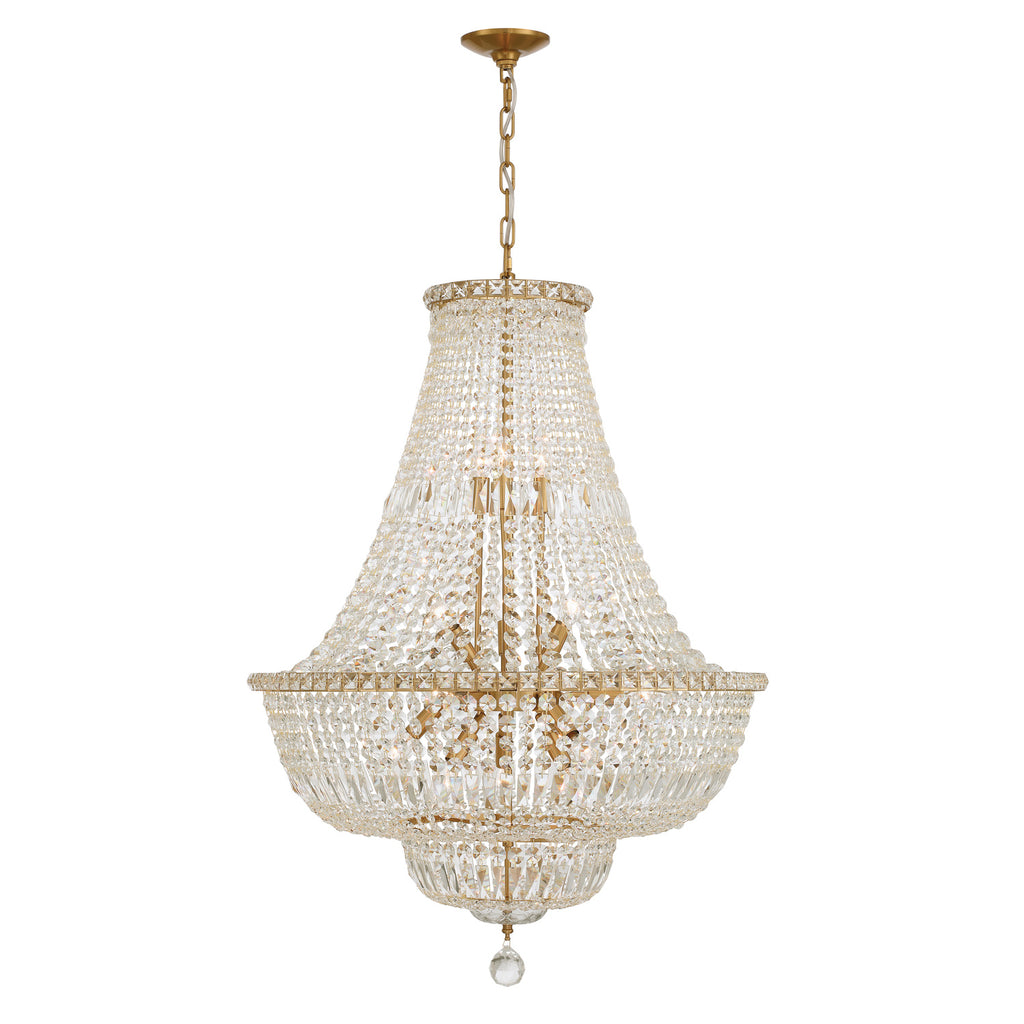 ROS-A1015-AG-CL-MWP Roslyn 28'' Chandelier | Alternate Image